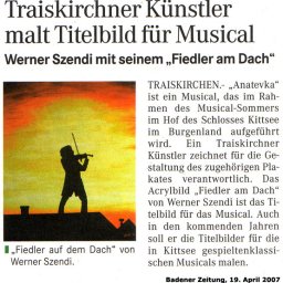 Fiedler am Dach - Musical Kittsee - Werner Szendi